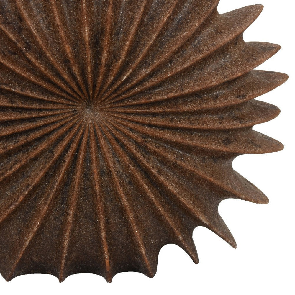 Wink Accent Vase Sea Urchin Brown Resin Statuette Modern 20 Inch