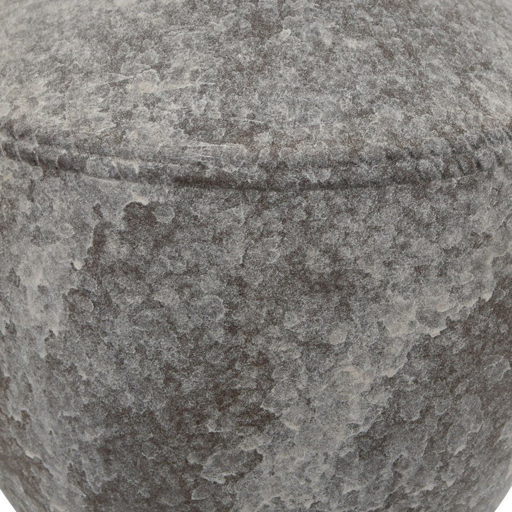 Accent Vase Antique Brown Gray Ceramic Modern Pot Shape 16 Inch BM330997