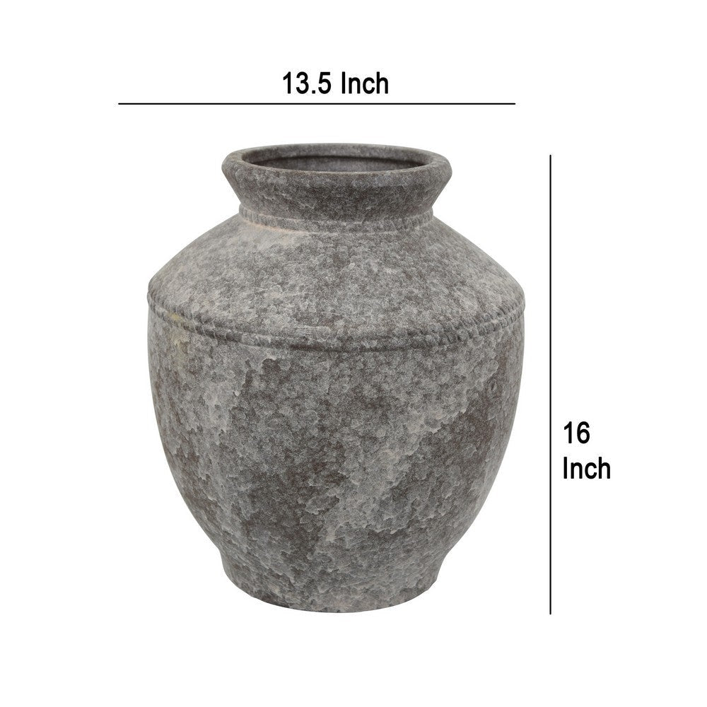 Wink Accent Vase, Sea Urchin Brown Resin Statuette, Modern 20 Inch