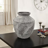 Accent Vase Antique Brown Gray Ceramic Modern Pot Shape 16 Inch BM330997