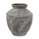 Accent Vase, Antique Brown Gray Ceramic, Modern Pot Shape, 16 Inch