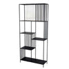 Tandum Plant Display Stand, Black Metal 6 Shelves, Modern 71 Inch