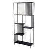 Tandum Plant Display Stand Black Metal 6 Shelves Modern 71 Inch