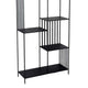 Tandum Plant Display Stand Black Metal 6 Shelves Modern 71 Inch