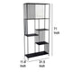 Tandum Plant Display Stand Black Metal 6 Shelves Modern 71 Inch