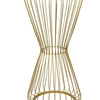 Kane Plant Stand Table Mirrored Hourglass Gold Metal Frame 30 Inch