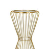 Kane Plant Stand Table Mirrored Hourglass Gold Metal Frame 30 Inch