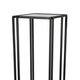Buckley Plant Stand Table Black Metal Square Mirrored Top 34 Inch