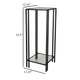 Buckley Plant Stand Table Black Metal Square Mirrored Top 34 Inch