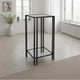Buckley Plant Stand Table, Black Metal, Square Mirrored Top, 28 Inch