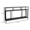 Plant Display Stand 3 Tier Black Metal Modern Industrial 48 Inch BM331016
