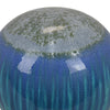 Mary Tabletop Accent Decor Modern Round Orb 12 Inch Blue Ceramic