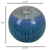 Mary Tabletop Accent Decor Modern Round Orb 12 Inch Blue Ceramic