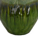 Balie Accent Vase Green Ceramic Irregular Top Edge Modern 10 Inch BM331030