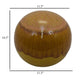 Mary Tabletop Accent Decor Modern Round Ball 12 Inch Brown Ceramic BM331037