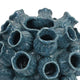 Coral Accent Vase Dark Blue Ceramic Finish Coastal Design 11 Inch