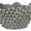 Nina Decorative Bowl Light Blue Coral Textured Gray Ceramic 14 Inch