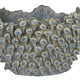 Nina Decorative Bowl Light Blue Coral Textured Gray Ceramic 14 Inch