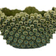 Nina Decorative Bowl Textured Green Ceramic Abstract Coral 14 Inch