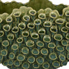 Nina Decorative Bowl Textured Green Ceramic Abstract Coral 14 Inch