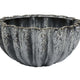 Kiara Decorative Bowl Aqua Gray Ceramic Textured Design 15 Inch BM331056