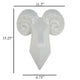 Ellena Ram Head Wall Decor Modern Glossy White Resin Frame 15 Inch BM331060