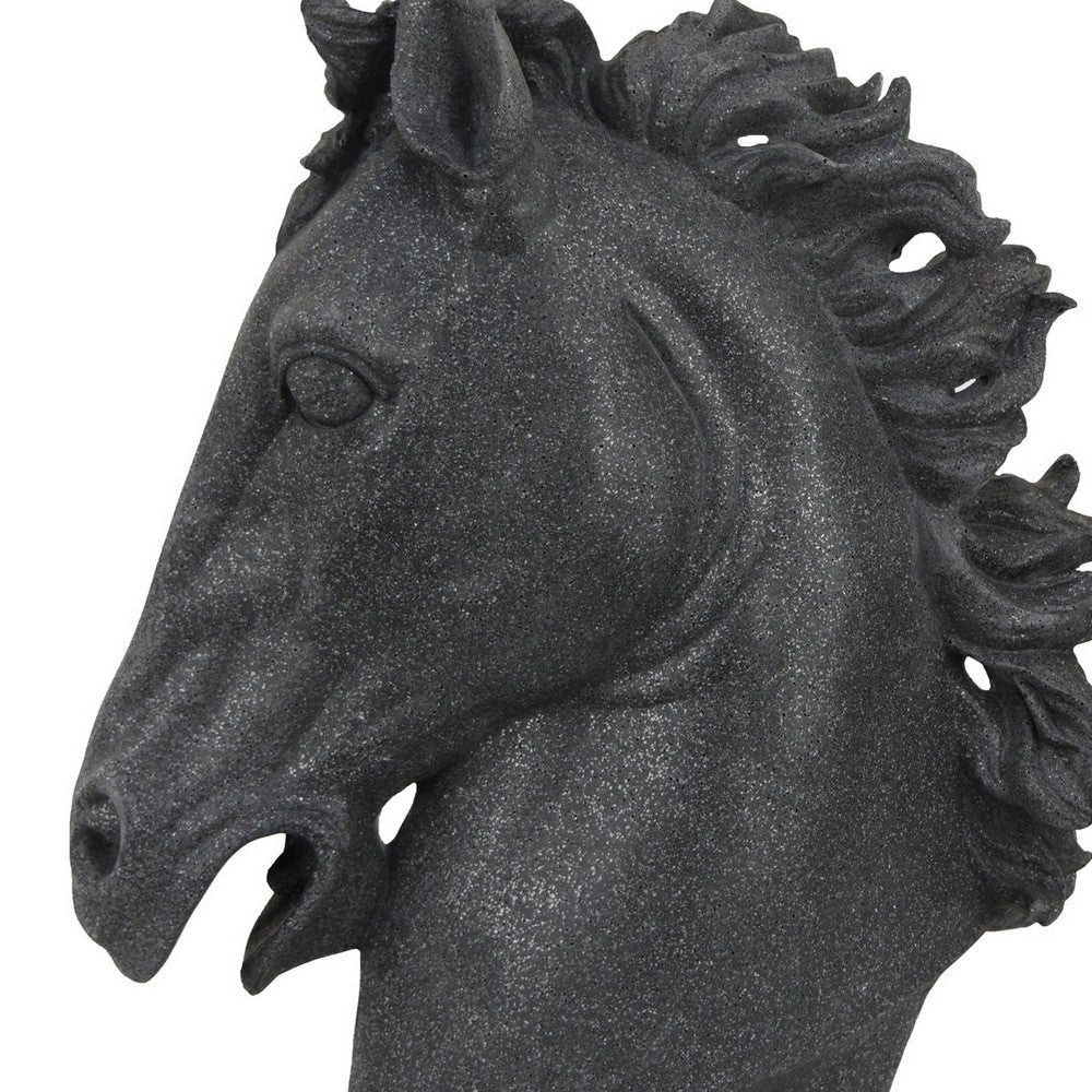 Ellena Horse Head Accent Bust Highly Detailed Black Resin 25 Inch BM331061