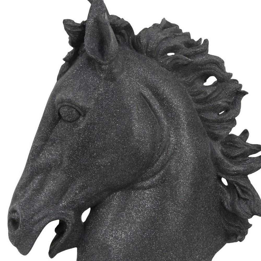 Ellena Horse Head Accent Bust Highly Detailed Black Resin 25 Inch BM331061