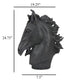 Ellena Horse Head Accent Bust Highly Detailed Black Resin 25 Inch BM331061