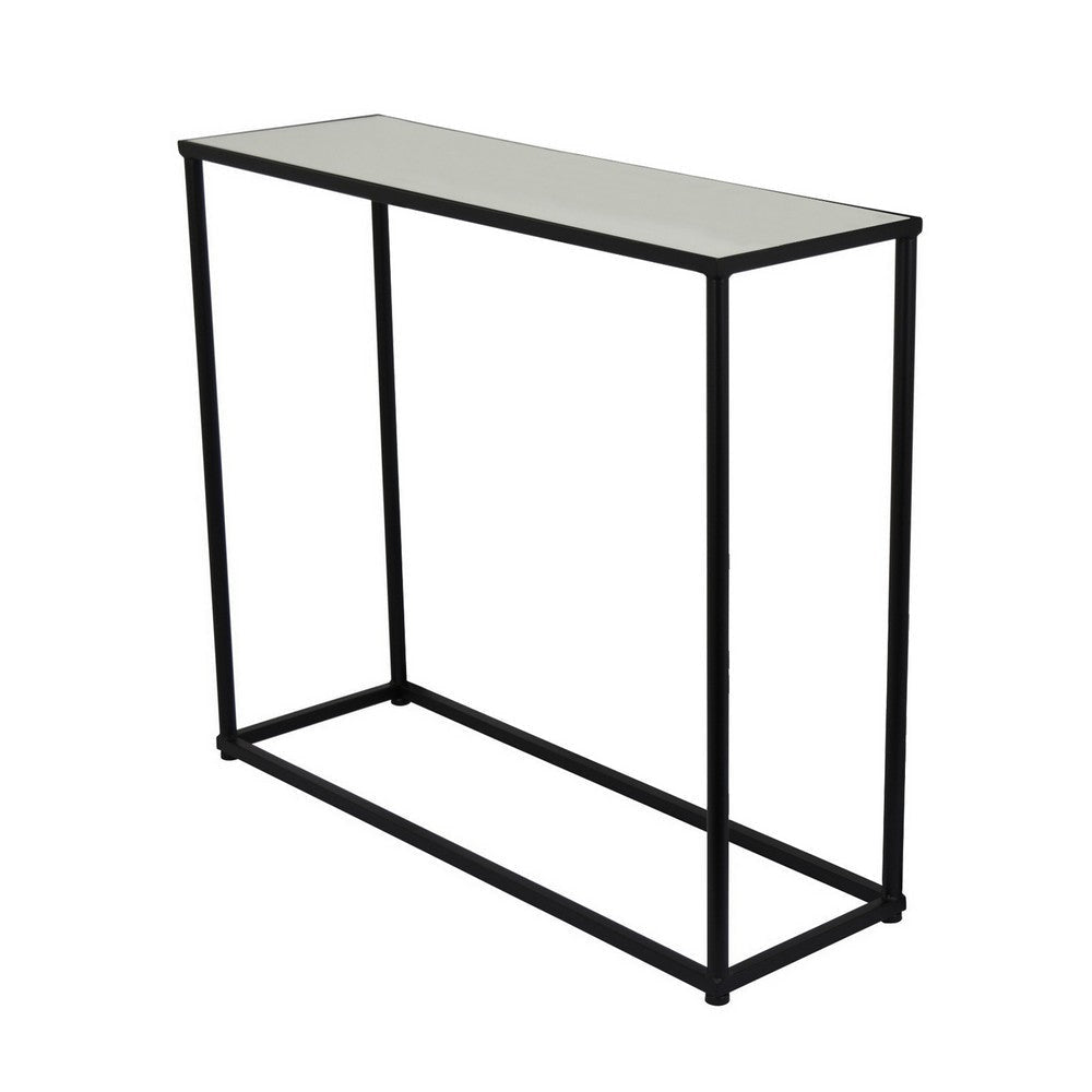 Kellie Nesting Plant Stand Table Set of 3 Black Metal Glass Tops BM331066