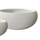 Keyan Accent Planter Set of 3 White Resin Modern Smooth Bowl Shape BM331075