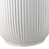 Lyna Accent Planter Set of 2, White Ceramic, Vertical Ribbed Texture