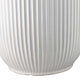 Lyna Accent Planter Set of 2, White Ceramic, Vertical Ribbed Texture