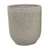 Lyna Accent Planter Set of 2 White Gray Ceramic Smooth Glossy Texture BM331078