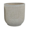 Lyna Accent Planter Set of 2 White Gray Ceramic Smooth Glossy Texture BM331078