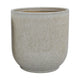Lyna Accent Planter Set of 2 White Gray Ceramic Smooth Glossy Texture BM331078