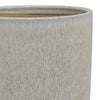 Lyna Accent Planter Set of 2 White Gray Ceramic Smooth Glossy Texture BM331078