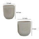 Lyna Accent Planter Set of 2 White Gray Ceramic Smooth Glossy Texture BM331078