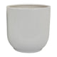Lyna Accent Planter Set of 2 White Ceramic Smooth Glossy Texture BM331079