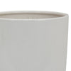 Lyna Accent Planter Set of 2 White Ceramic Smooth Glossy Texture BM331079