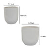 Lyna Accent Planter Set of 2 White Ceramic Smooth Glossy Texture BM331079