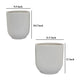 Lyna Accent Planter Set of 2 White Ceramic Smooth Glossy Texture BM331079