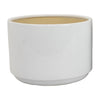Accent Planter Set of 2 Wide Base Modern Minimalist White Ceramic BM331081