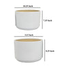 Accent Planter Set of 2 Wide Base Modern Minimalist White Ceramic BM331081