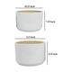 Accent Planter Set of 2 Wide Base Modern Minimalist White Ceramic BM331081