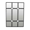Doja Accent Mirror, Black Metal, 9 Panes with Rounded Corners, 28 x 38