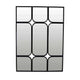 Doja Accent Mirror, Black Metal, 9 Panes with Rounded Corners, 28 x 38