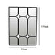 Doja Accent Mirror Black Metal 9 Panes with Rounded Corners 28 x 38 BM331085