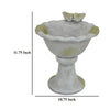 Ivina Bird Feeder Bird Bath Gray and Green Decorative 12 Inch