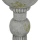 Ivina Bird Bath Feeder Gray and Green Cute Decorative 16 Inch